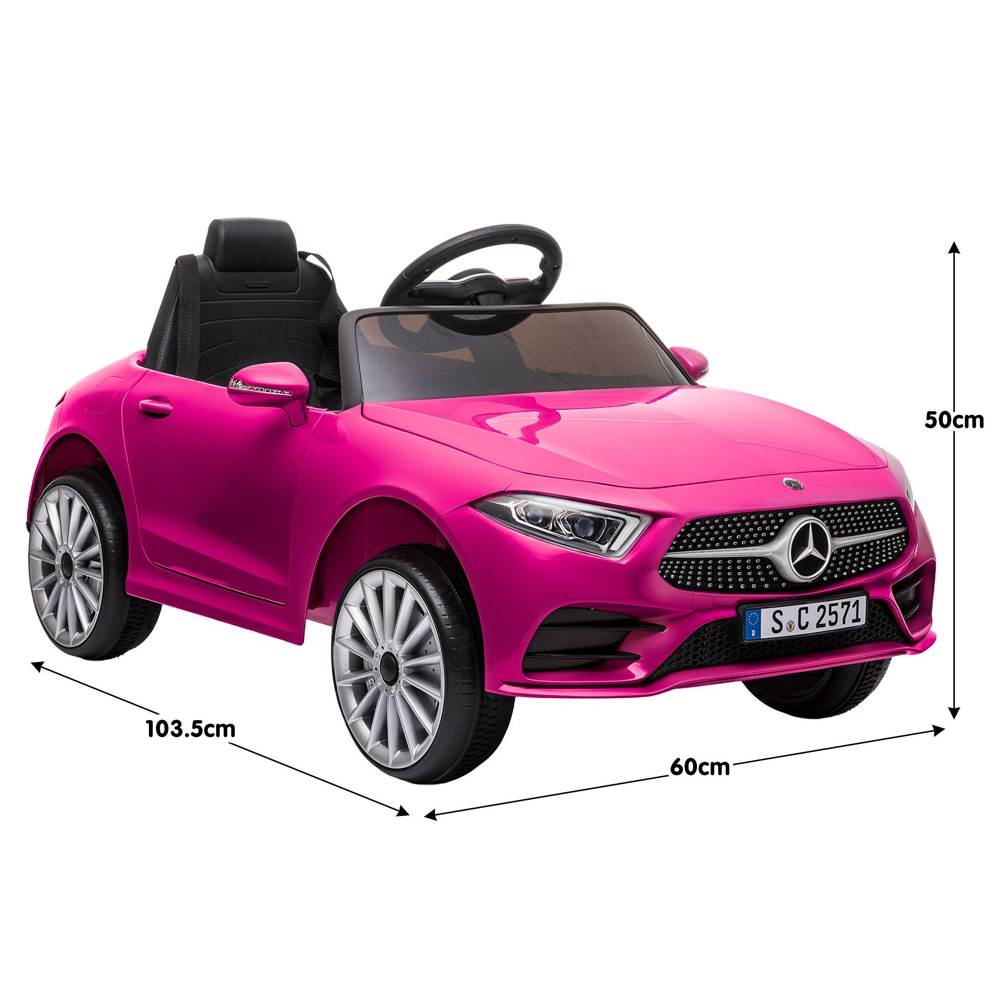 Mercedes-Benz CLS 350 12V Kids Electric Ride-On Car, Pink
