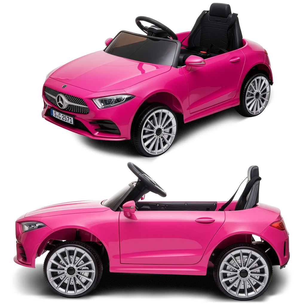 Mercedes-Benz CLS 350 12V Kids Electric Ride-On Car, Pink