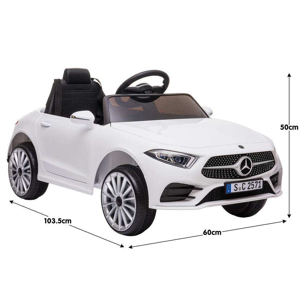 Mercedes-Benz CLS 350 12V Kids Electric Ride-On Car, White