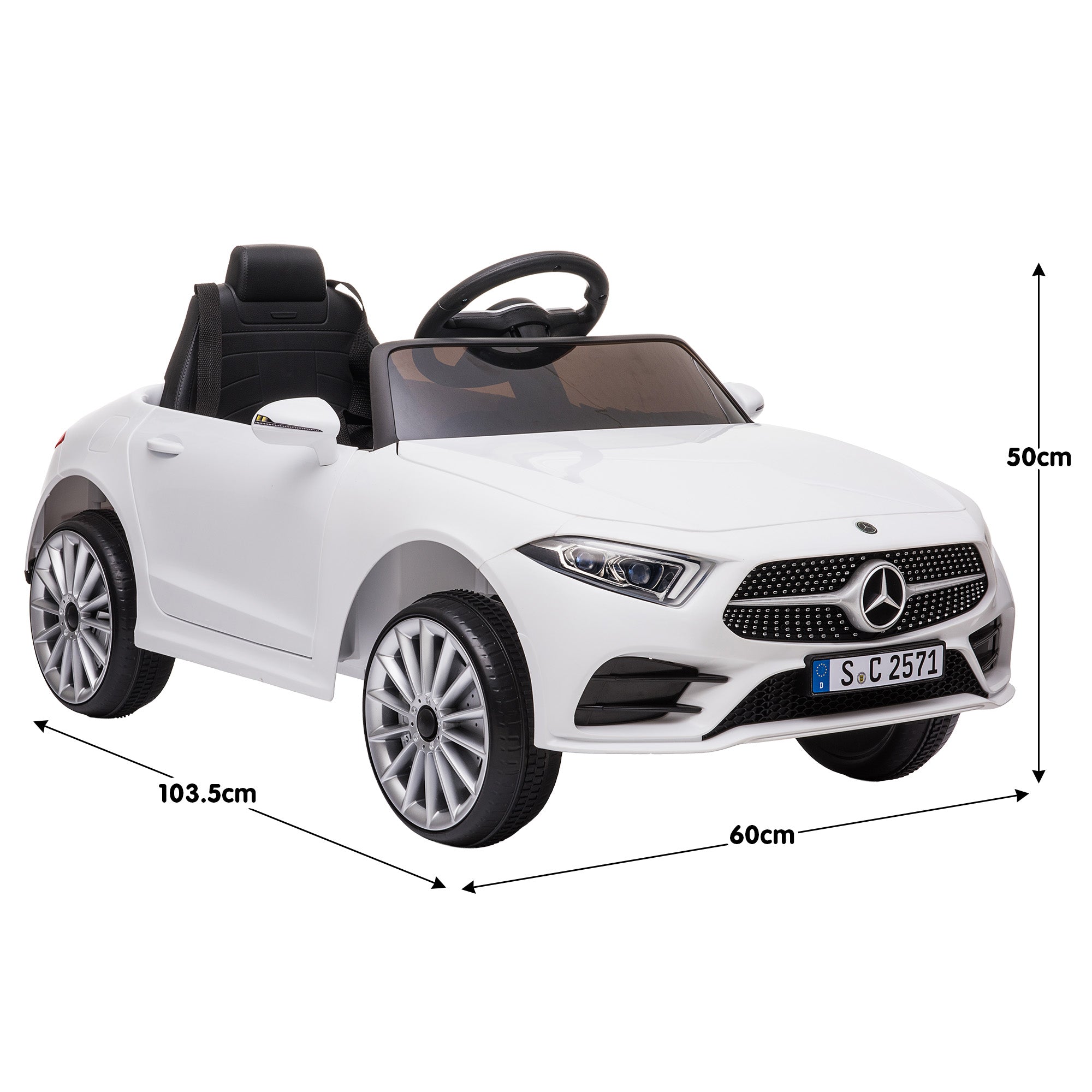 Mercedes-Benz CLS 350 12V Kids Electric Ride-On Car, White