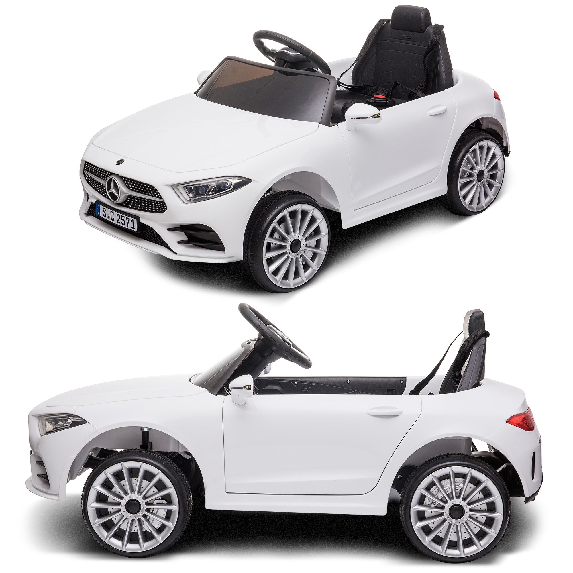 Mercedes-Benz CLS 350 12V Kids Electric Ride-On Car, White