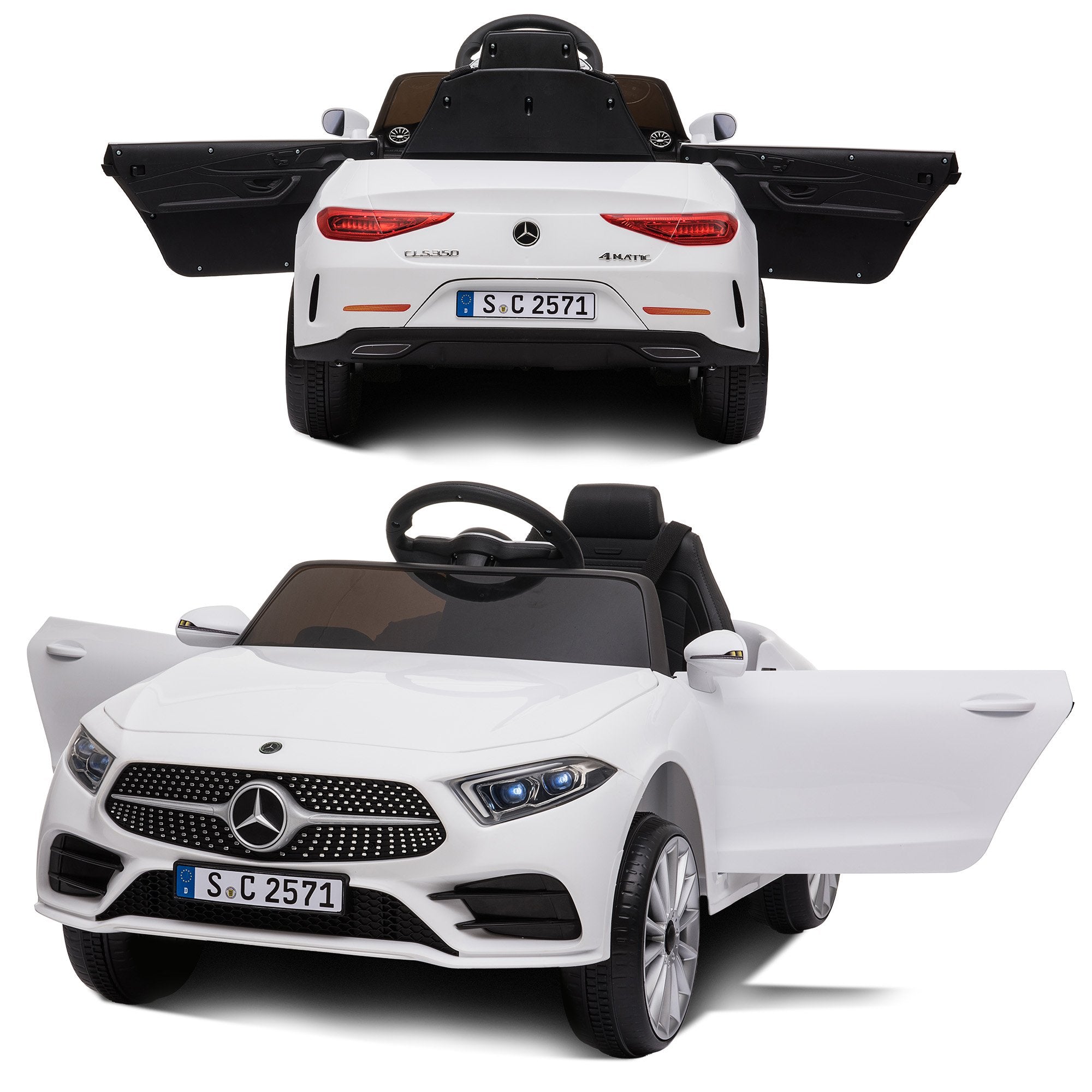 Mercedes-Benz CLS 350 12V Kids Electric Ride-On Car, White