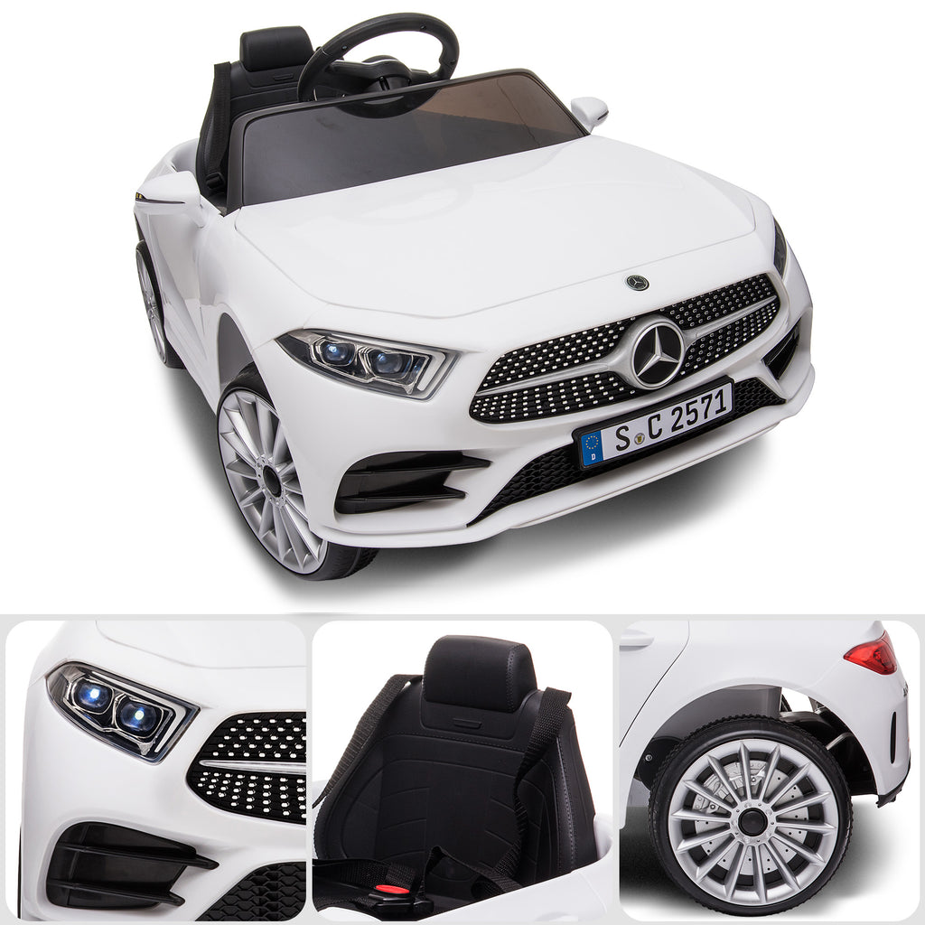 Mercedes-Benz CLS 350 12V Kids Electric Ride-On Car, White