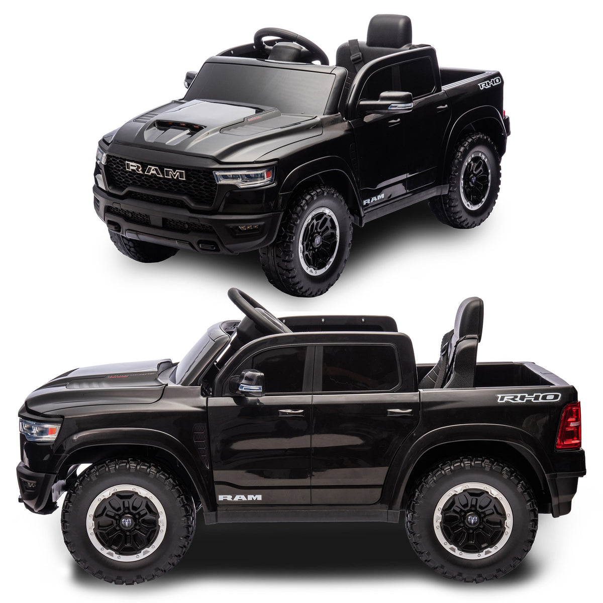 RAM 1500 RHO 12V Kids Electric Ride-On Car, Black
