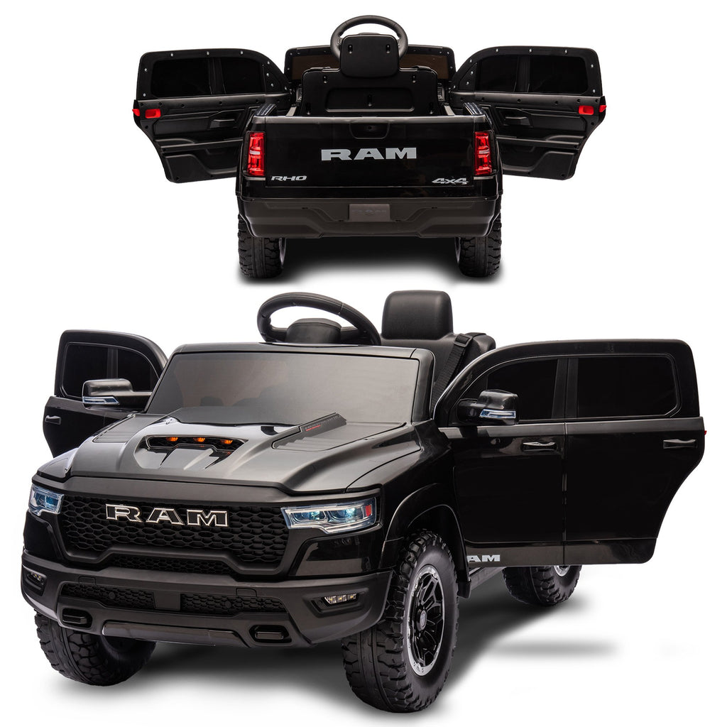 RAM 1500 RHO 12V Kids Electric Ride-On Car, Black