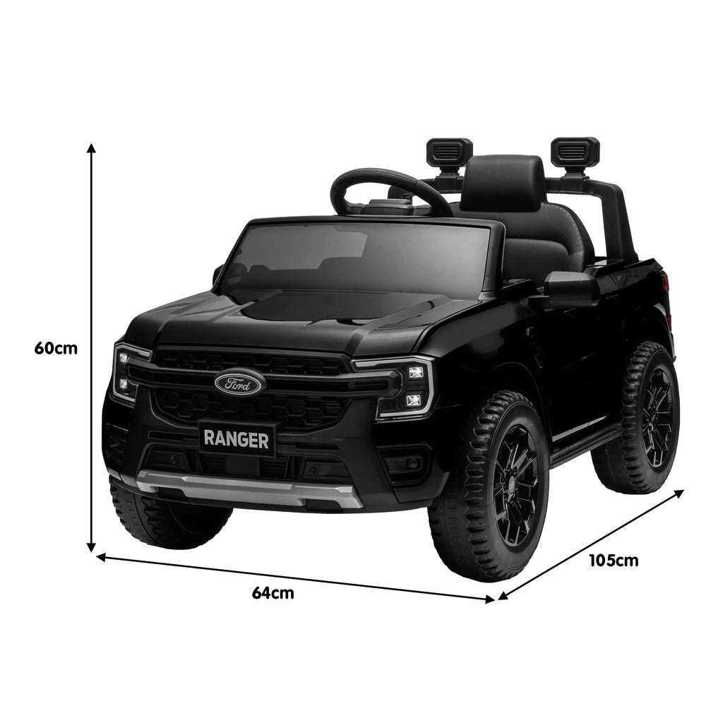 Ford Ranger 12V Kids Electric Ride-On Car, Black