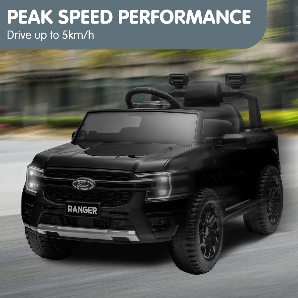 Ford Ranger 12V Kids Electric Ride-On Car, Black