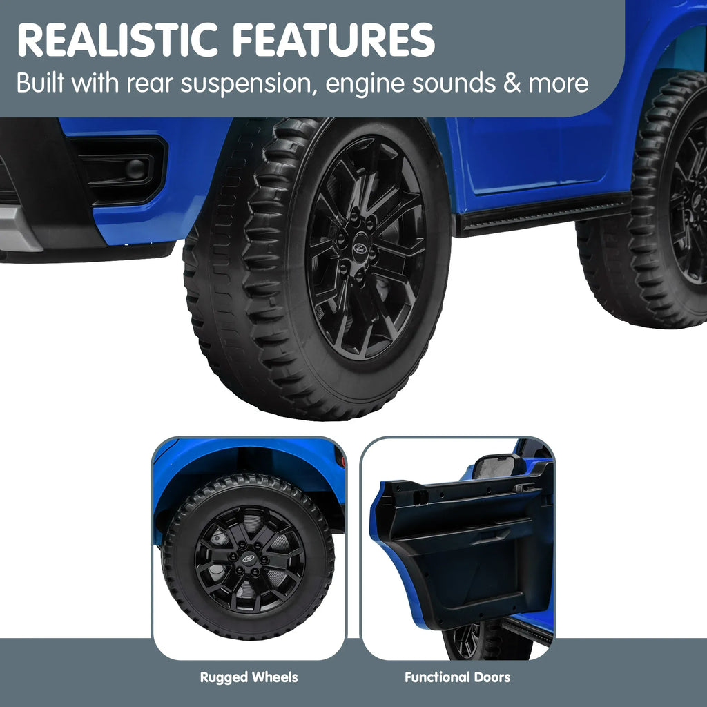 Ford Ranger 12V Kids Electric Ride-On Car, Blue