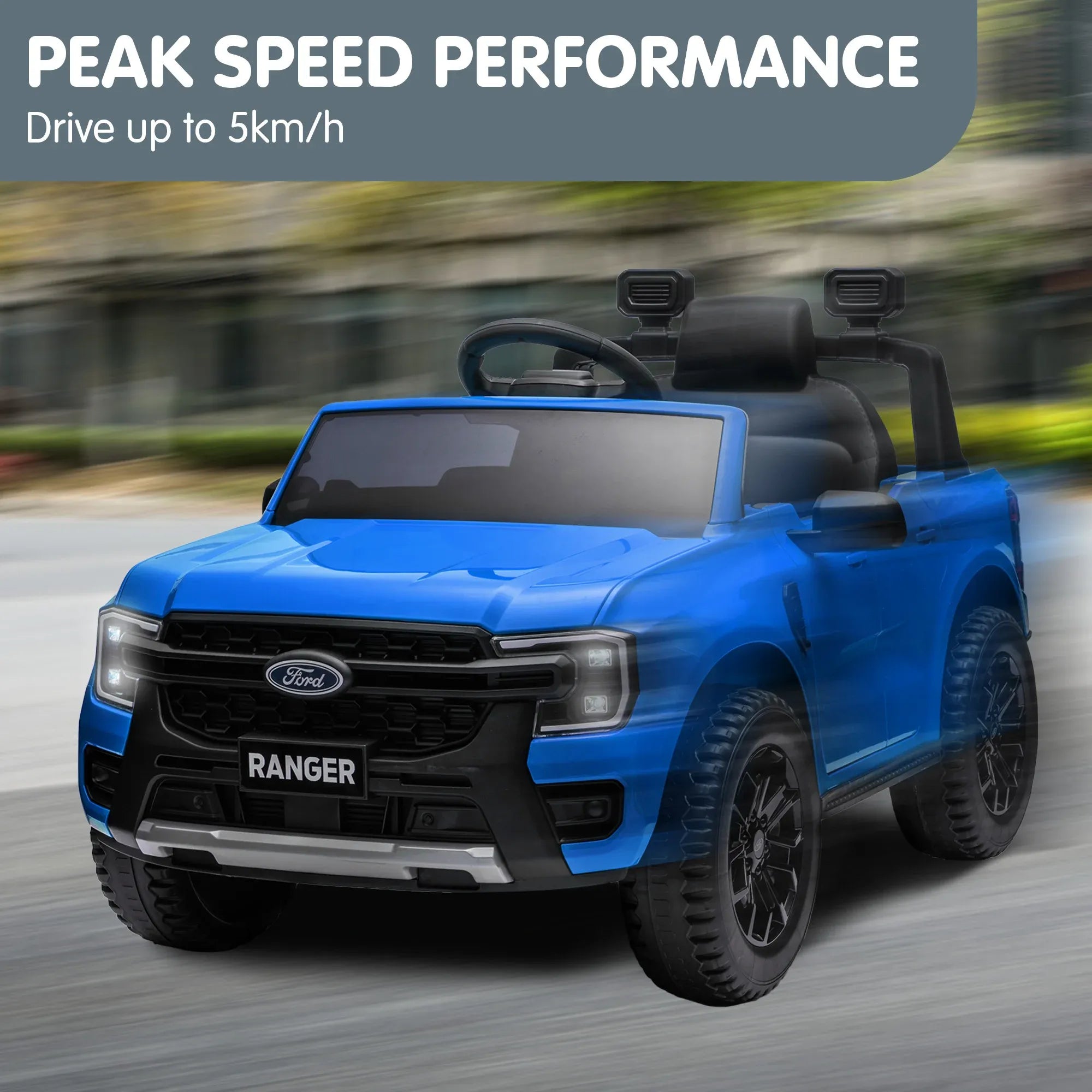 Ford Ranger 12V Kids Electric Ride-On Car, Blue