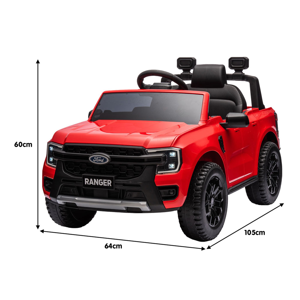 Ford Ranger 12V Kids Electric Ride-On Car, Red