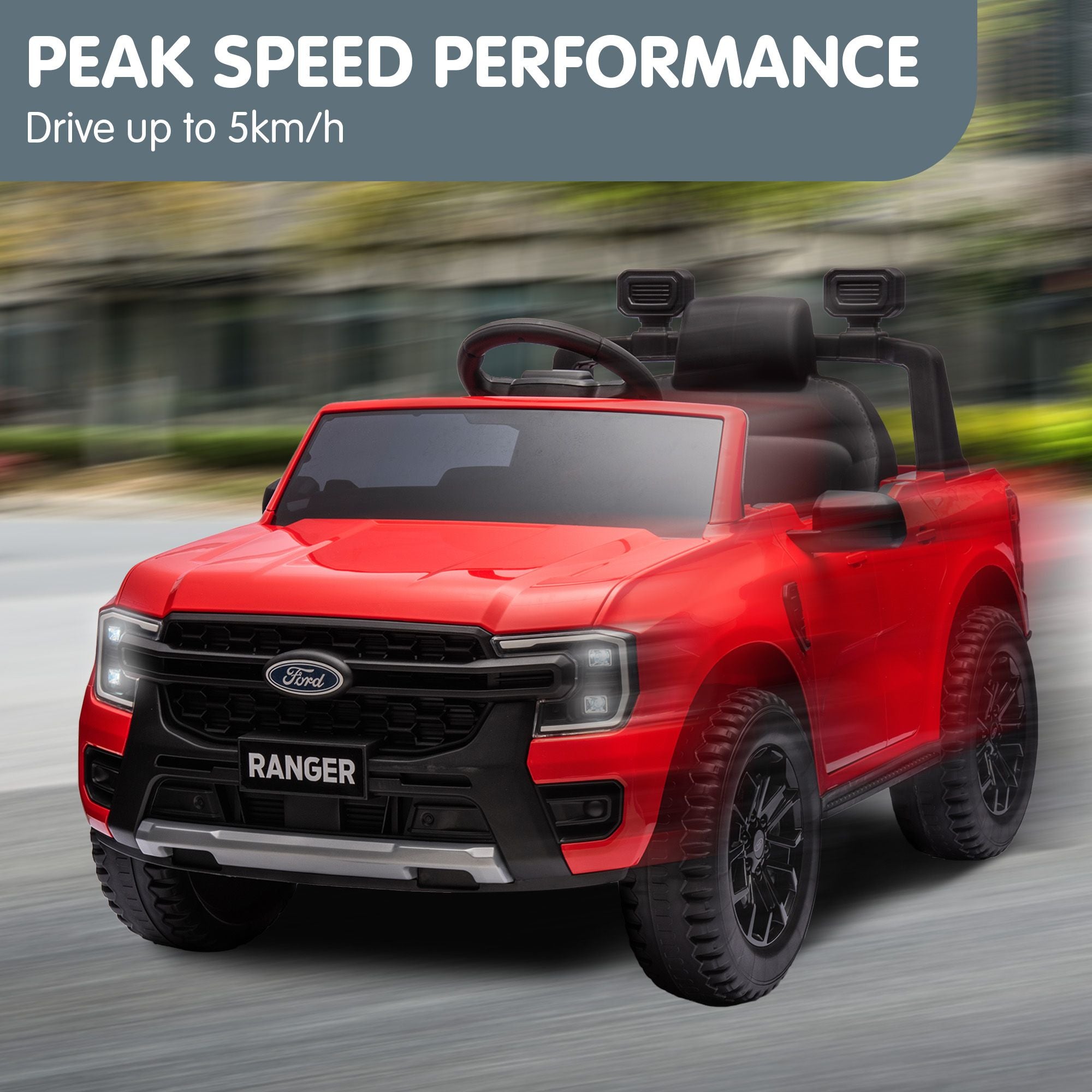 Ford Ranger 12V Kids Electric Ride-On Car, Red