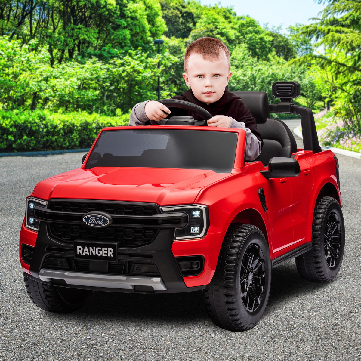Ford Ranger 12V Kids Electric Ride-On Car, Red