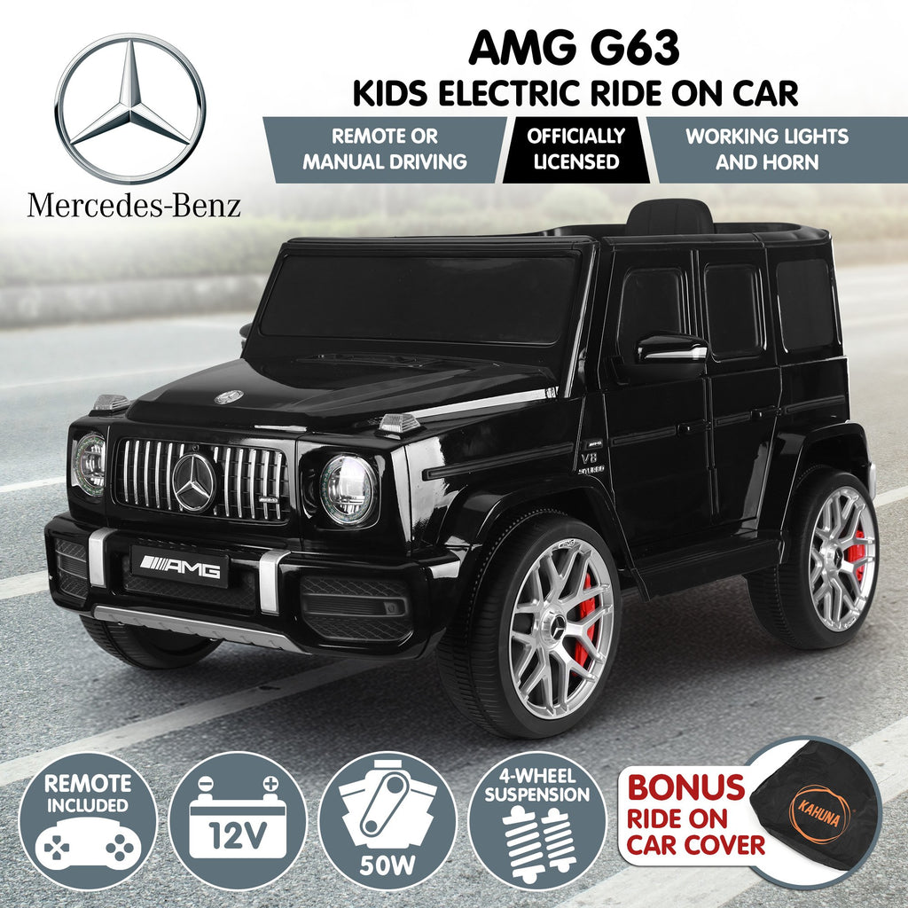 Mercedes-Benz AMG G63 12V Kids Electric Ride-On Car, Black