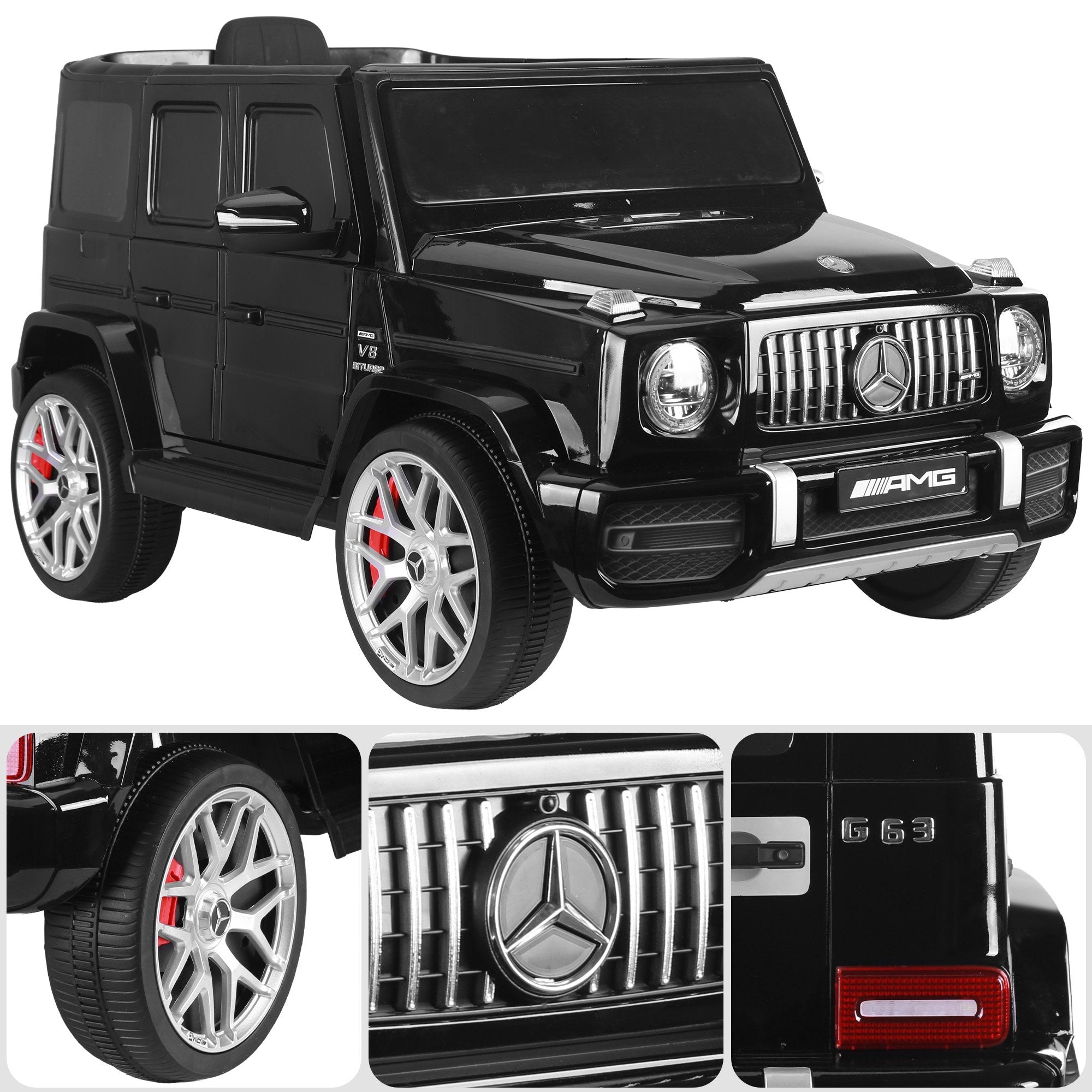 Mercedes-Benz AMG G63 12V Kids Electric Ride-On Car, Black