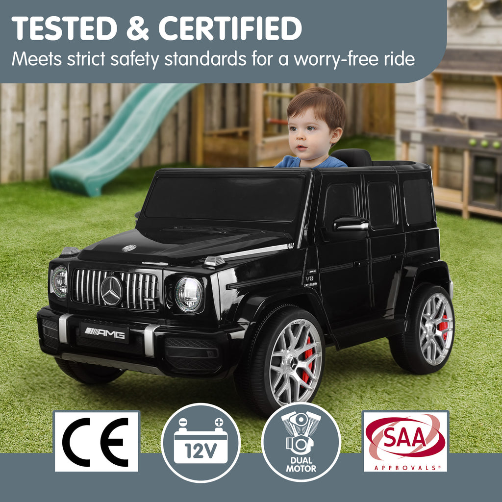Mercedes-Benz AMG G63 12V Kids Electric Ride-On Car, Black