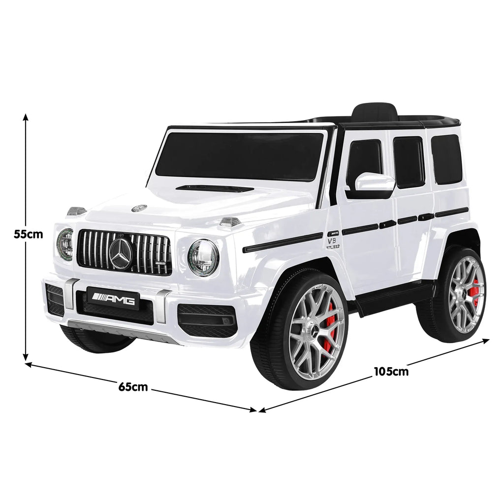 Mercedes-Benz AMG G63 12V Kids Electric Ride-On Car, White