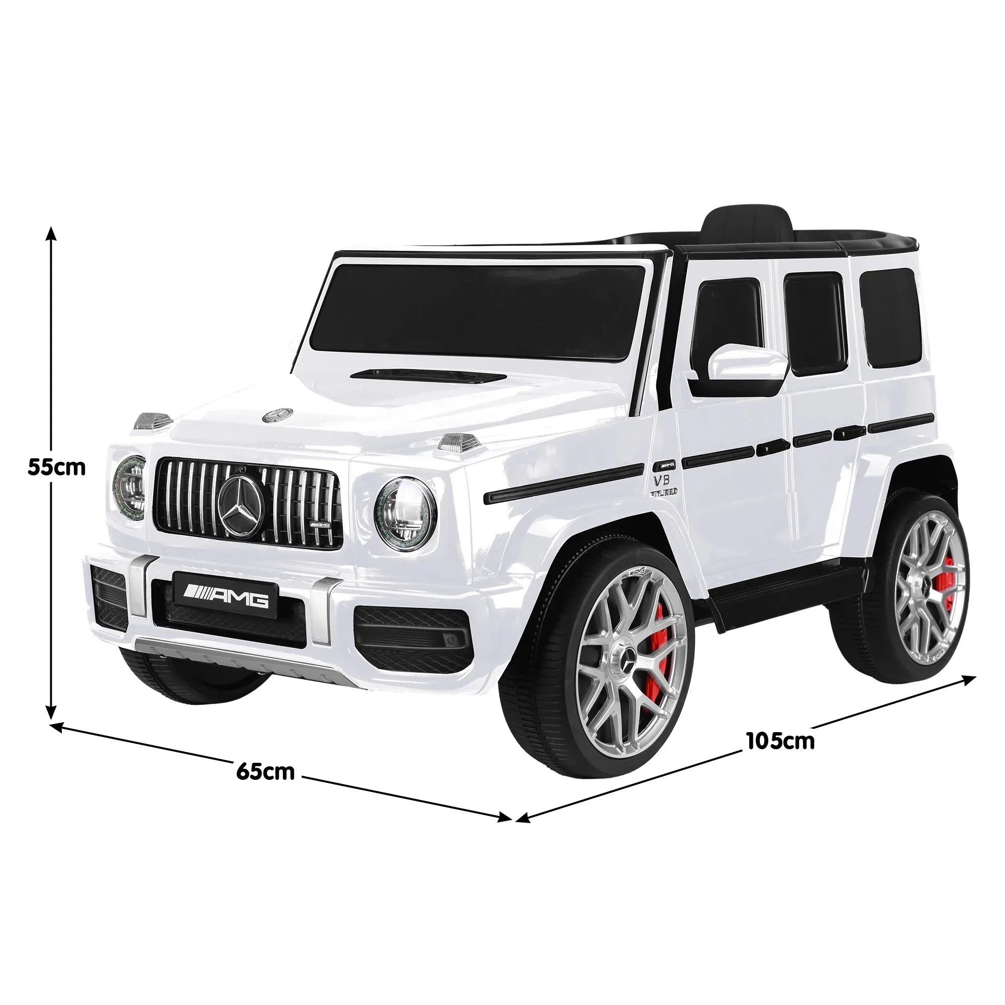 Mercedes-Benz AMG G63 12V Kids Electric Ride-On Car, White