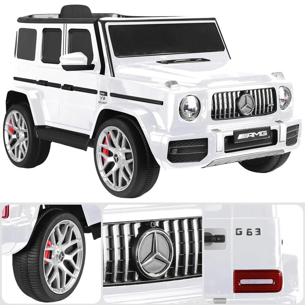 Mercedes-Benz AMG G63 12V Kids Electric Ride-On Car, White