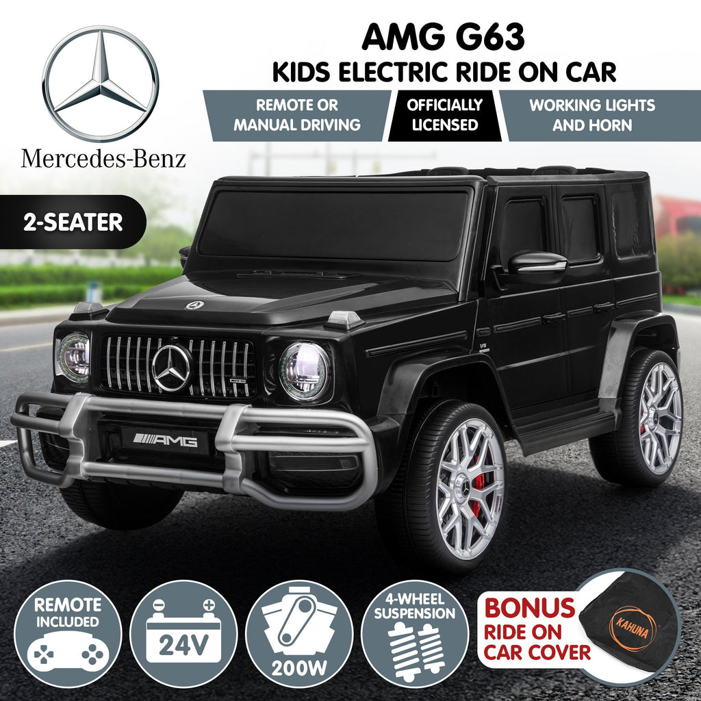Mercedes-Benz AMG G63 24V Kids Electric Ride-On Car, Black