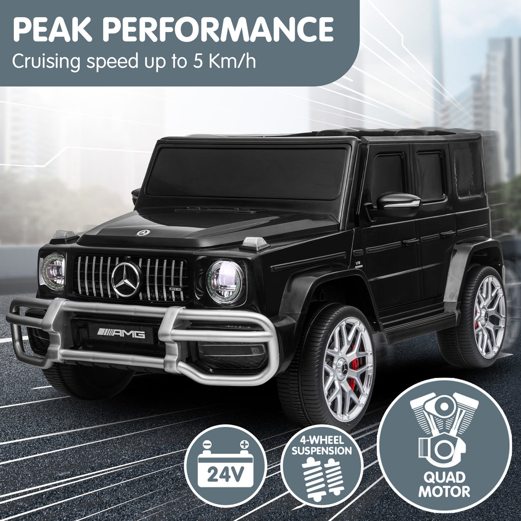 Mercedes-Benz AMG G63 24V Kids Electric Ride-On Car, Black