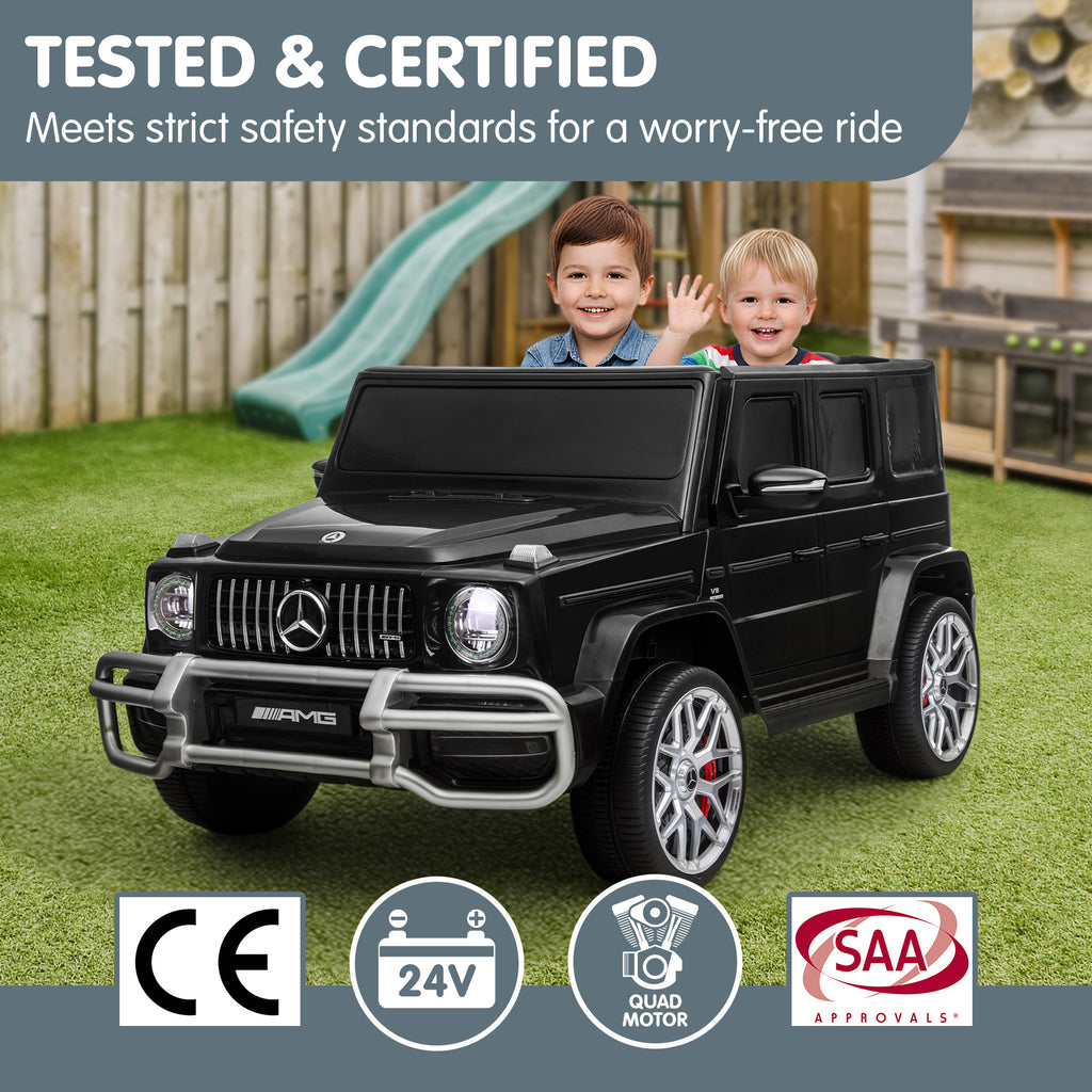 Mercedes-Benz AMG G63 24V Kids Electric Ride-On Car, Black