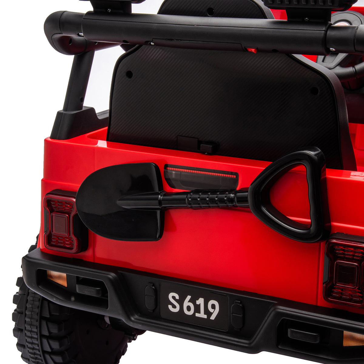 S619 Gravity 12V Jeep-Inspired Kids Electric Ride-On Car, Red