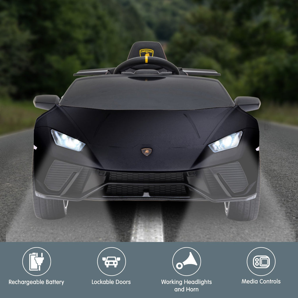 Lamborghini Performante 12V Kids Electric Ride-On Car, Black