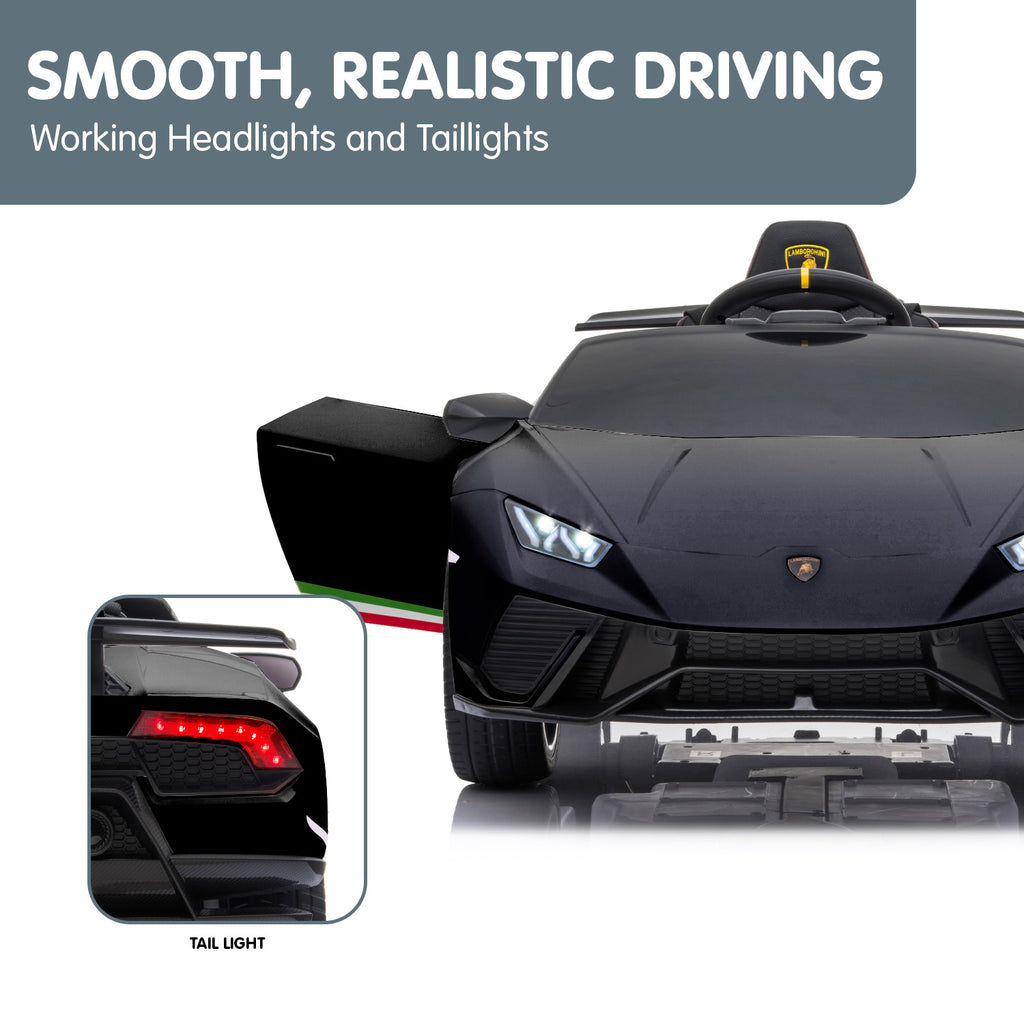 Lamborghini Performante 12V Kids Electric Ride-On Car, Black