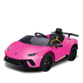 Lamborghini Performante 12V Kids Electric Ride-On Car, Pink