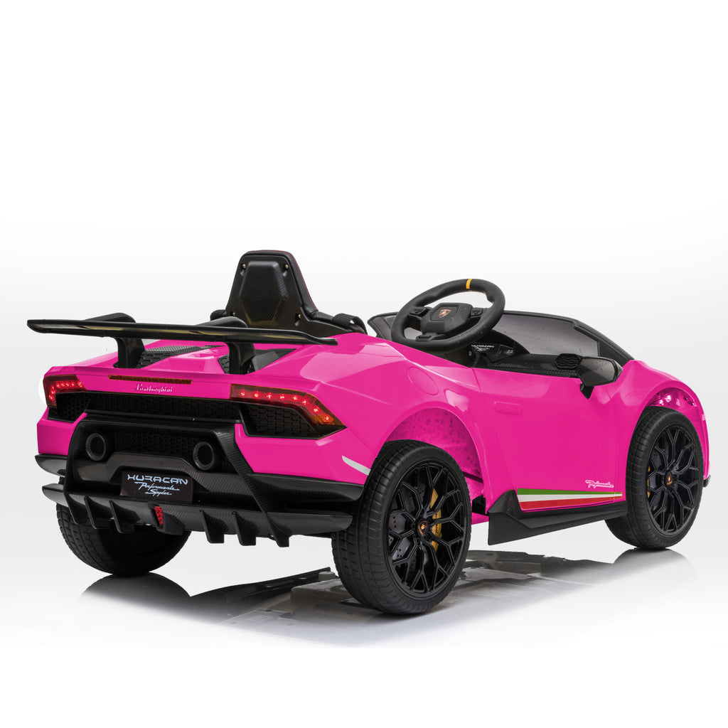 Lamborghini Performante 12V Kids Electric Ride-On Car, Pink