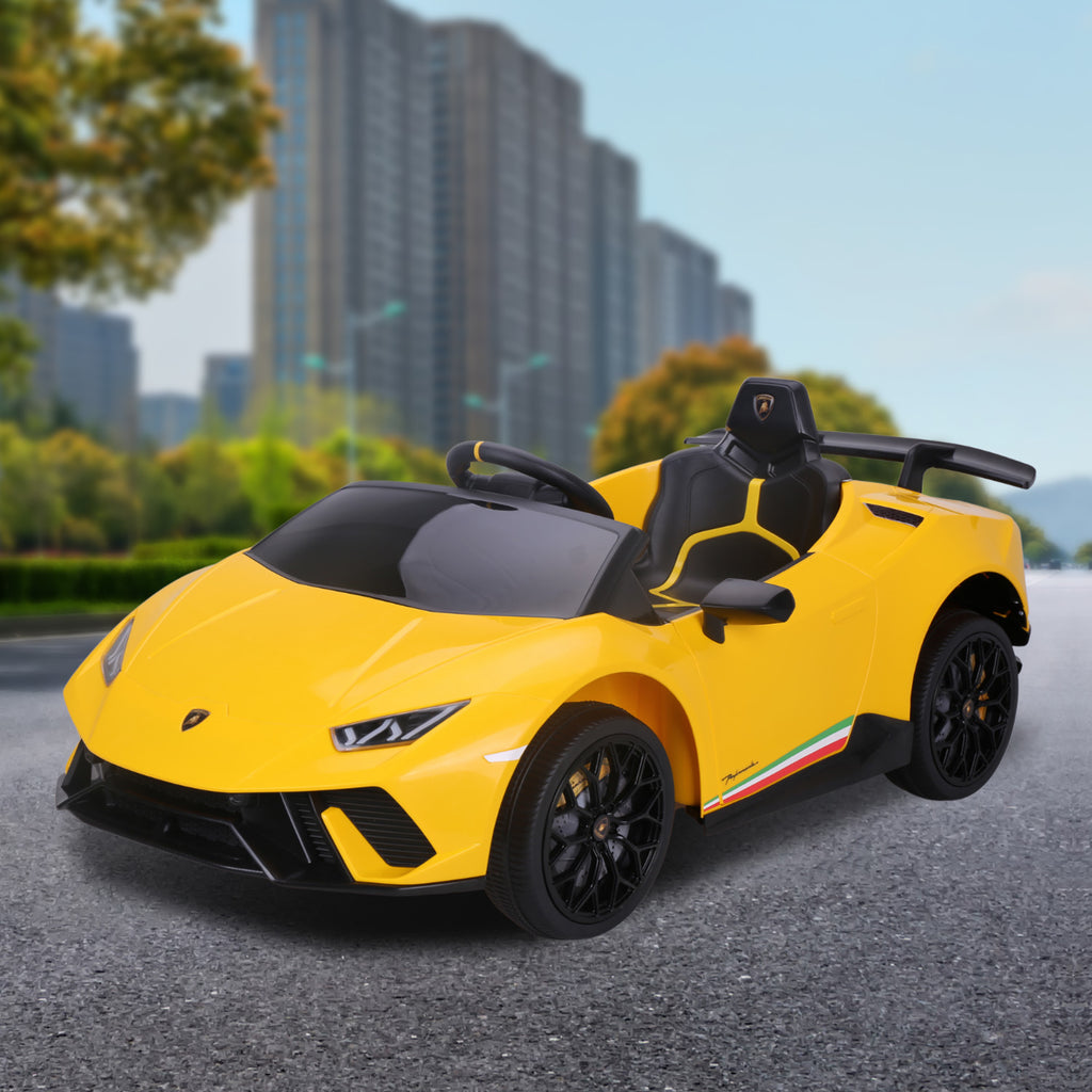 Lamborghini Performante 12V Kids Electric Ride-On Car, Yellow