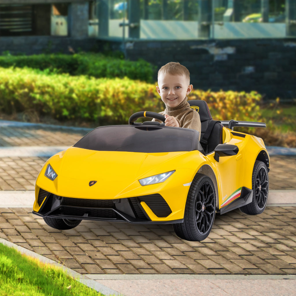 Lamborghini Performante 12V Kids Electric Ride-On Car, Yellow
