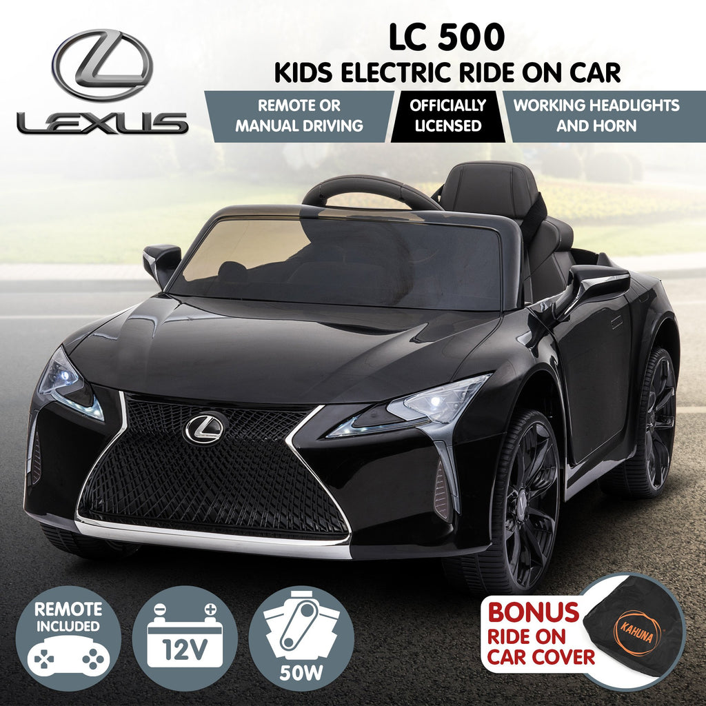 Lexus LC 500 12V Kids Electric Ride-On Car, Black