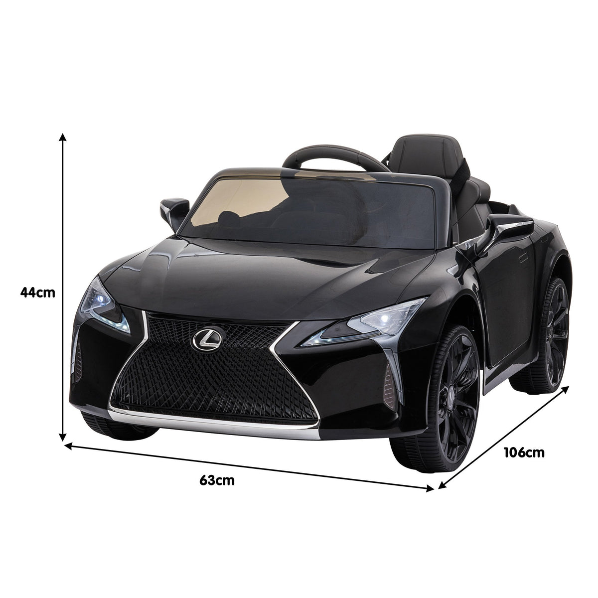 Lexus LC 500 12V Kids Electric Ride-On Car, Black