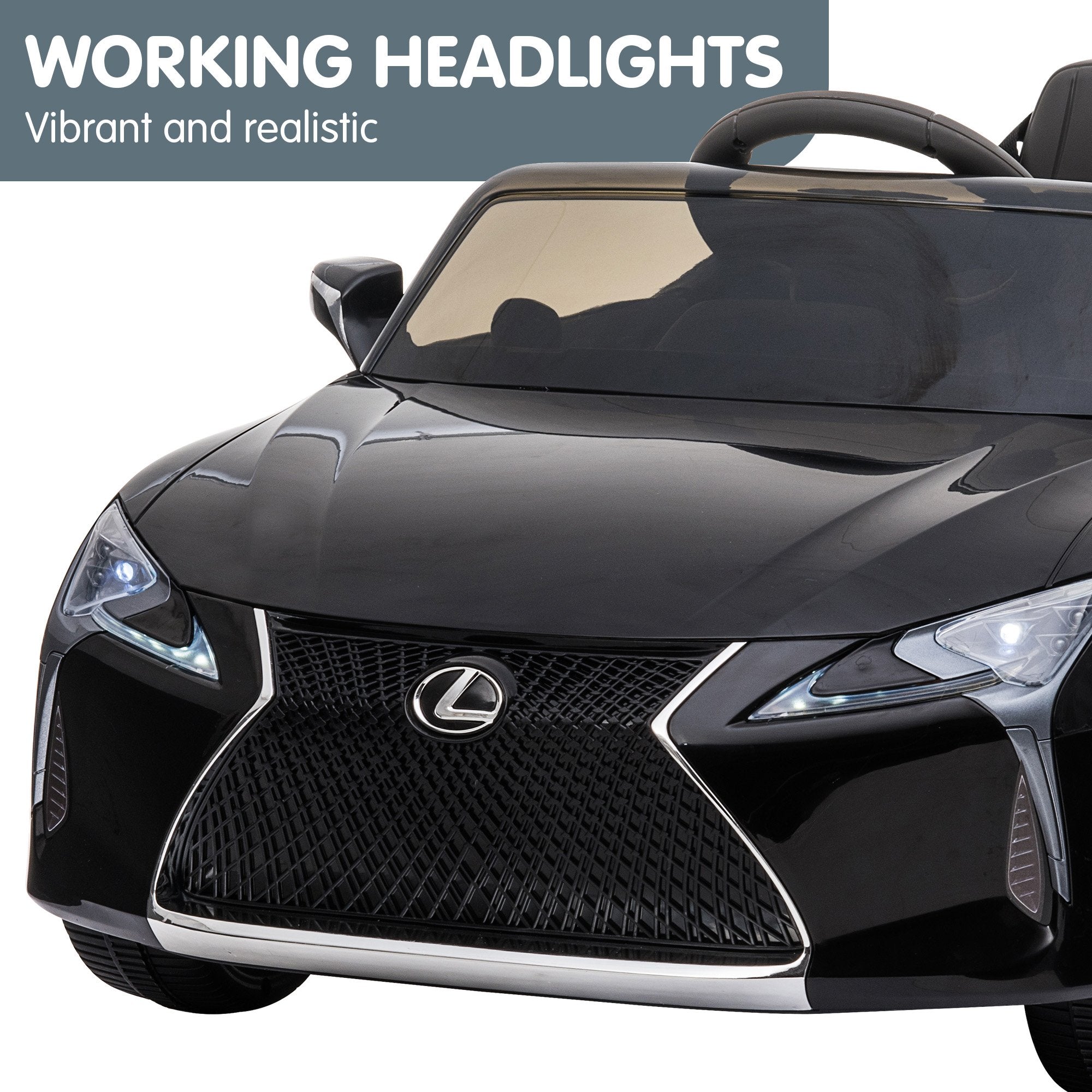 Lexus LC 500 12V Kids Electric Ride-On Car, Black