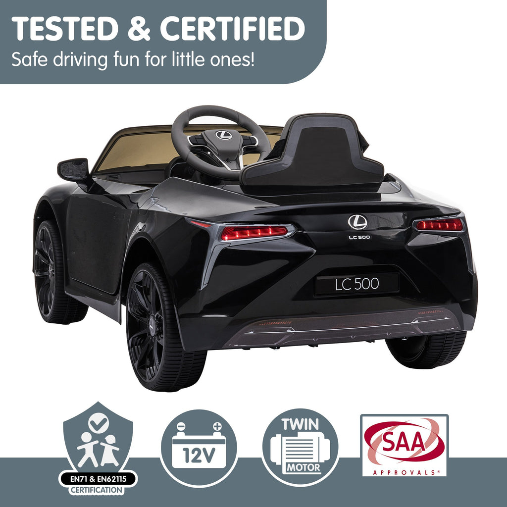 Lexus LC 500 12V Kids Electric Ride-On Car, Black