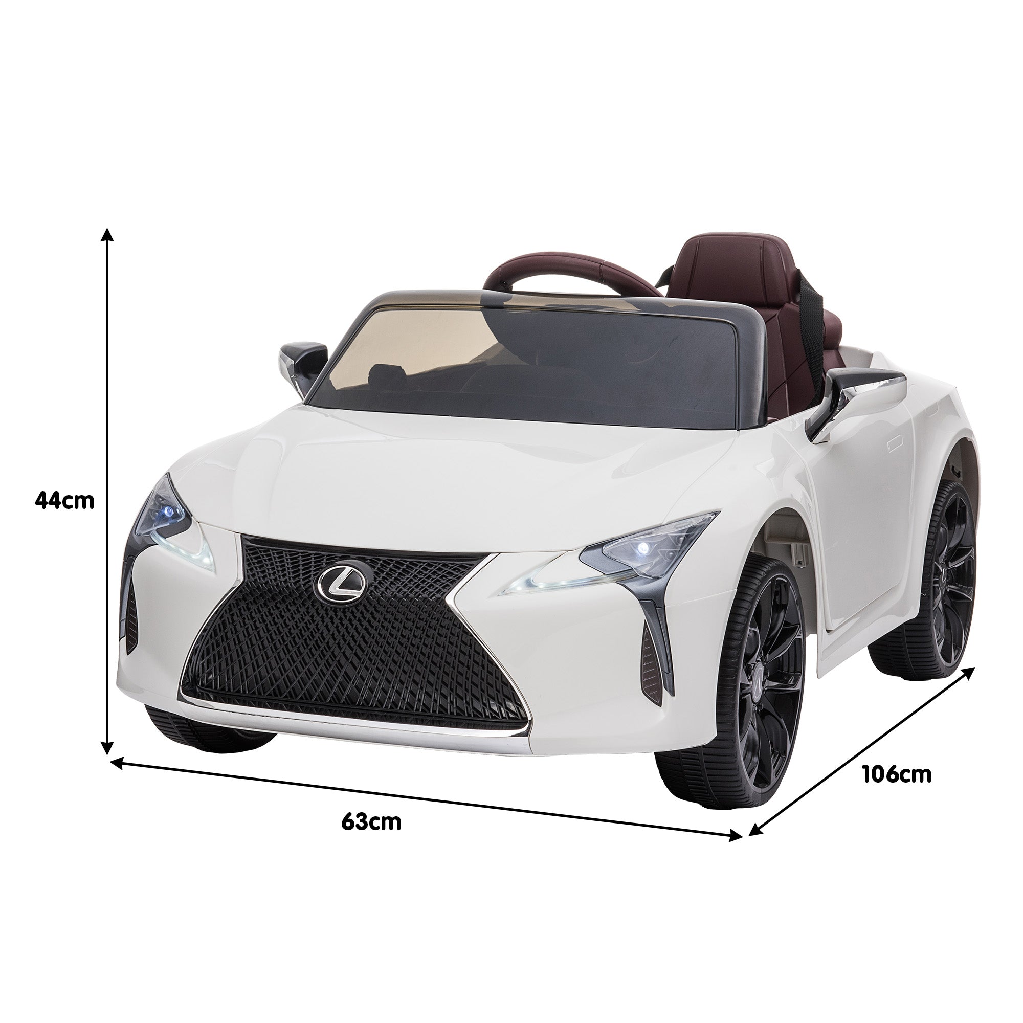 Lexus LC 500 12V Kids Electric Ride-On Car, White