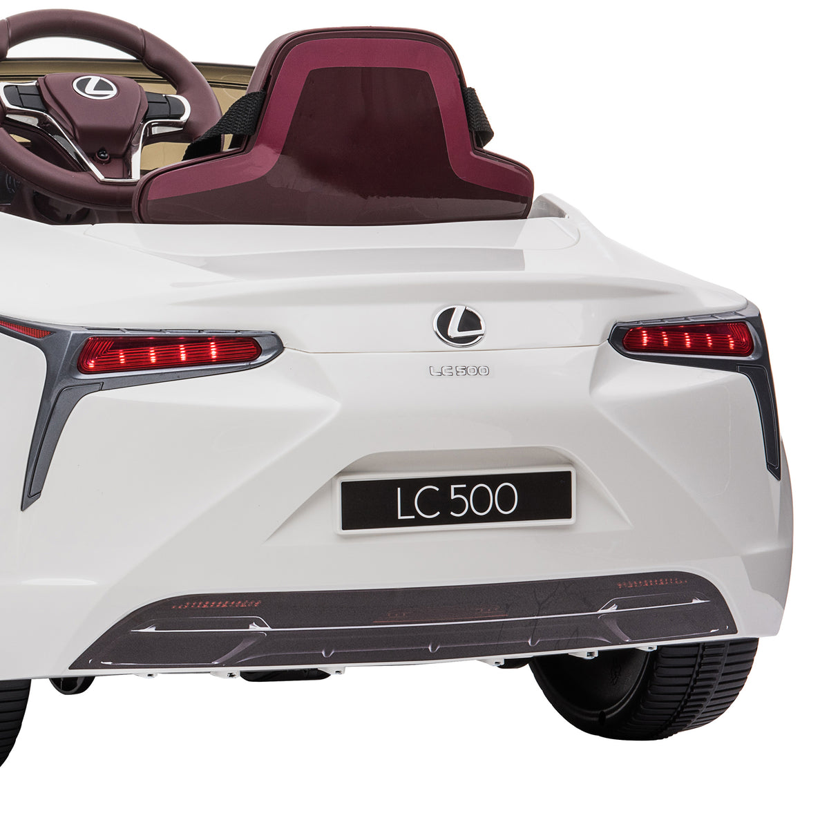 Lexus LC 500 12V Kids Electric Ride-On Car, White