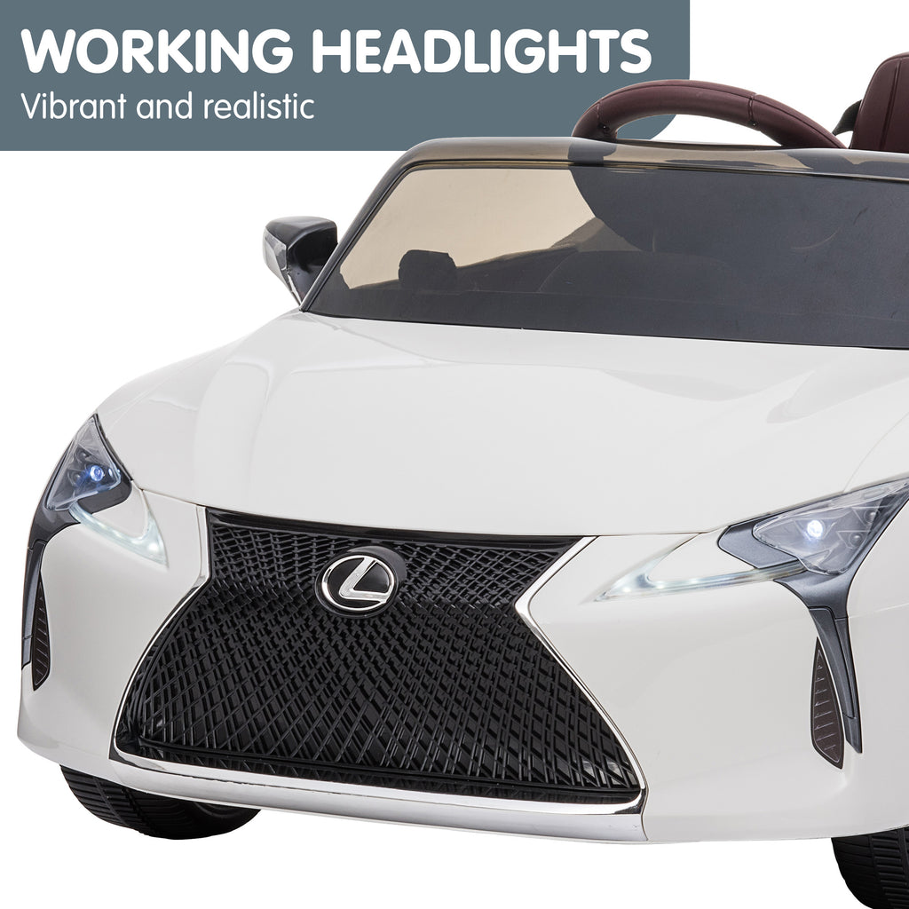 Lexus LC 500 12V Kids Electric Ride-On Car, White