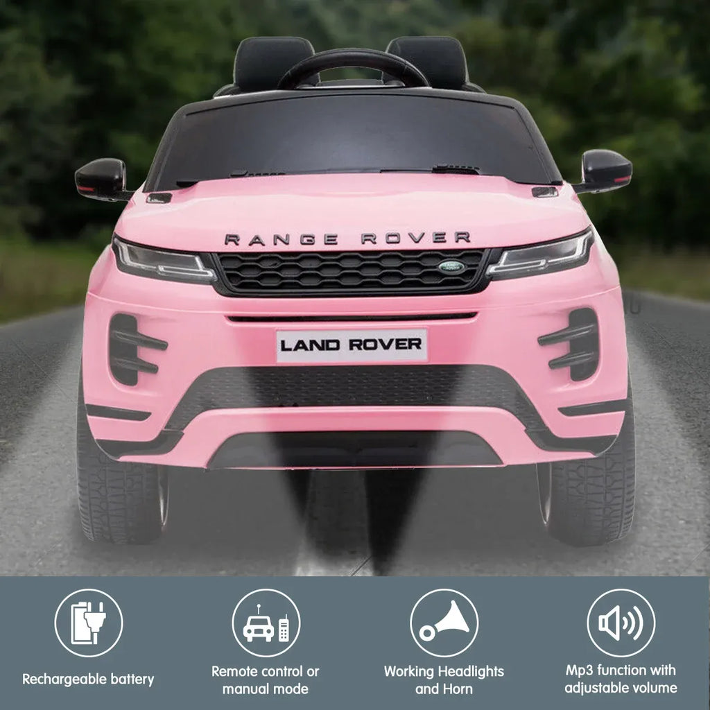 Land Rover 12V Kids Electric Ride-On Car, Pink