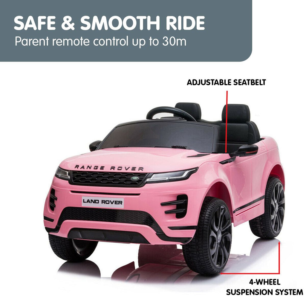 Land Rover 12V Kids Electric Ride-On Car, Pink