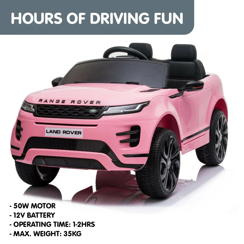 Land Rover 12V Kids Electric Ride-On Car, Pink