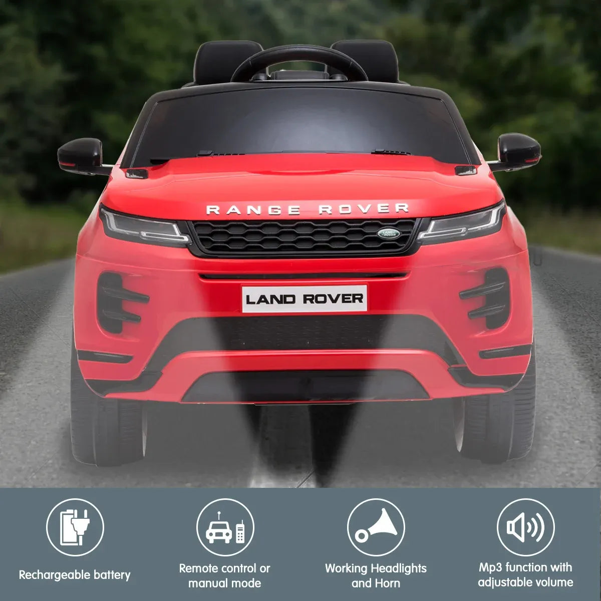 Land Rover 12V Kids Electric Ride-On Car, Red