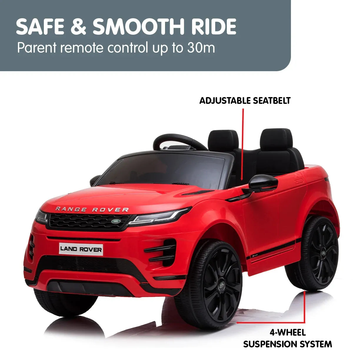 Land Rover 12V Kids Electric Ride-On Car, Red
