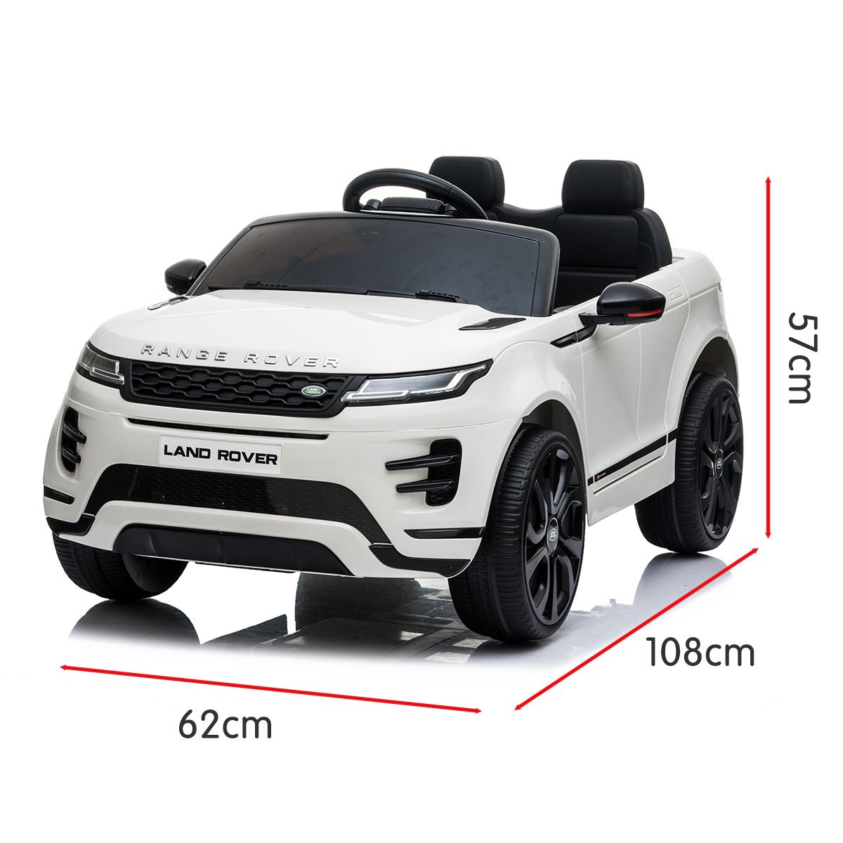 Land Rover 12V Kids Electric Ride-On Car, White