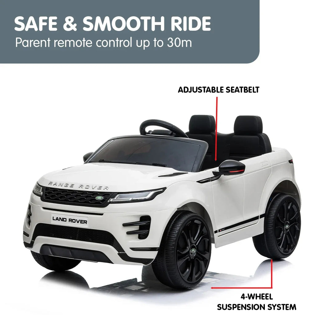Land Rover 12V Kids Electric Ride-On Car, White