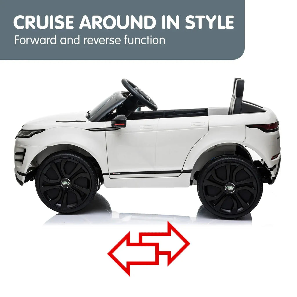 Land Rover 12V Kids Electric Ride-On Car, White