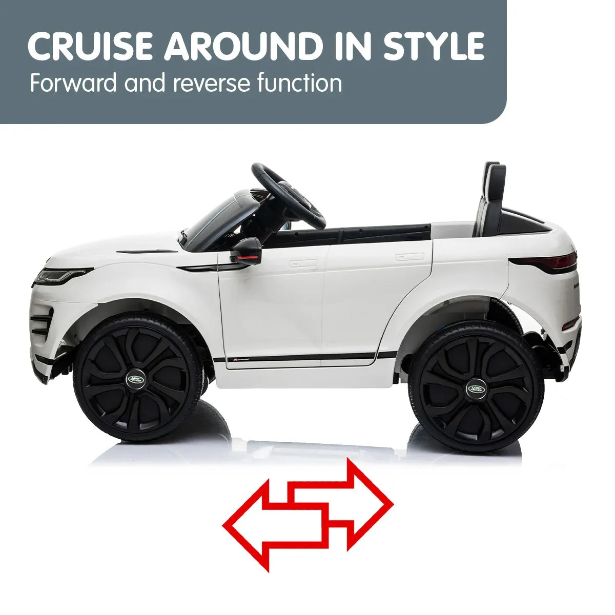 Land Rover 12V Kids Electric Ride-On Car, White