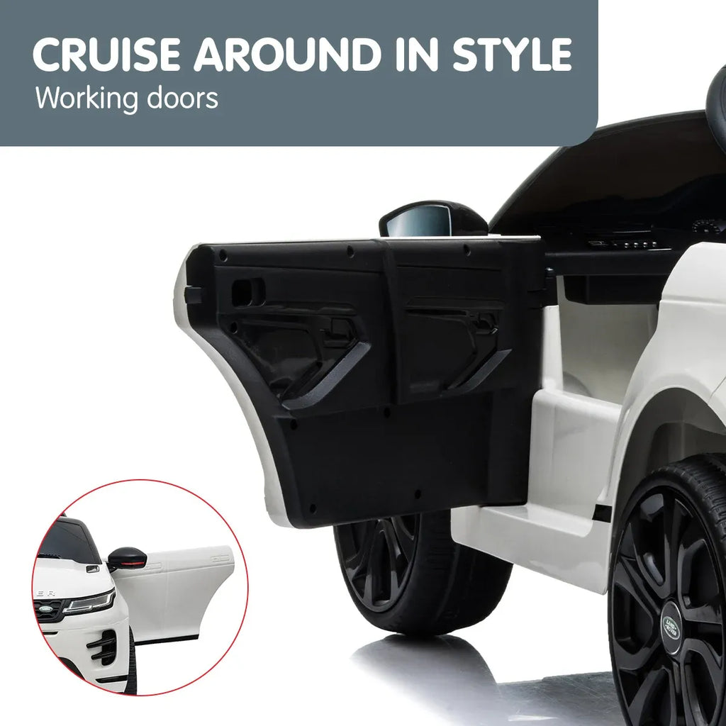Land Rover 12V Kids Electric Ride-On Car, White