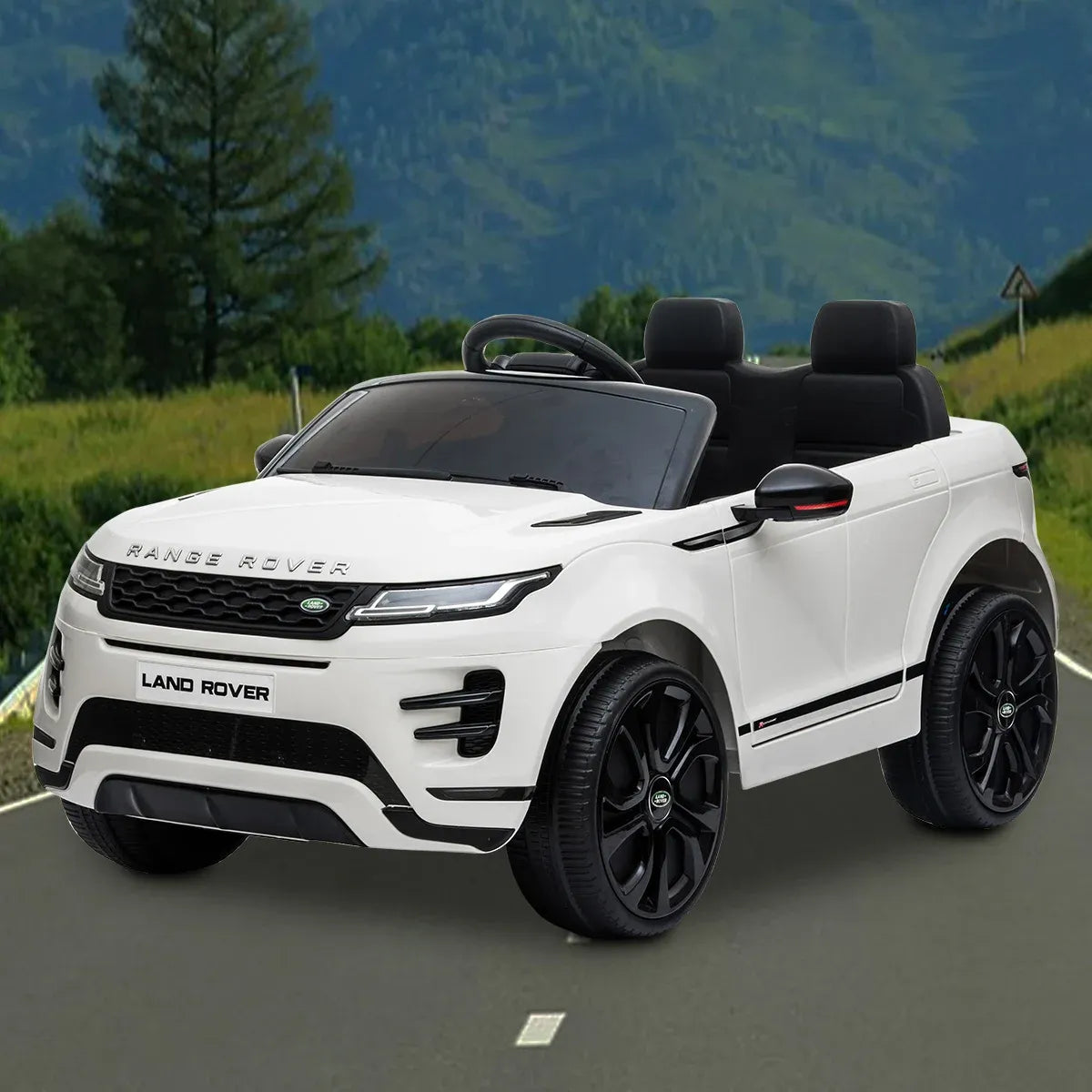 Land Rover 12V Kids Electric Ride-On Car, White